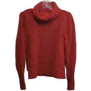 Olive & Oak Red Cowl Turtle Wide waist band Neck Knit Sweater Size Small